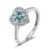 Bague Ringen 1ct 2ct Moissanite Rings Women's Sterling 925 Silver Wedding Ring Engagement Jewelry Valentine's Day Gift For Fiancee