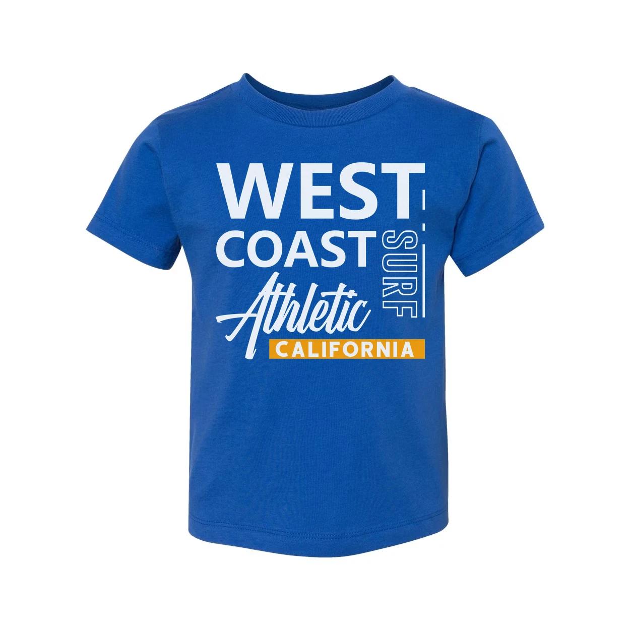 West Coast Surf Graphic T Shirt California Athletic Unisex Tee Short Sleeve XL