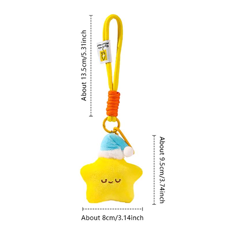 Cute Star Doll Pendant Plush Doll Pendant Keychain Accessories Student Backpack Pendant
