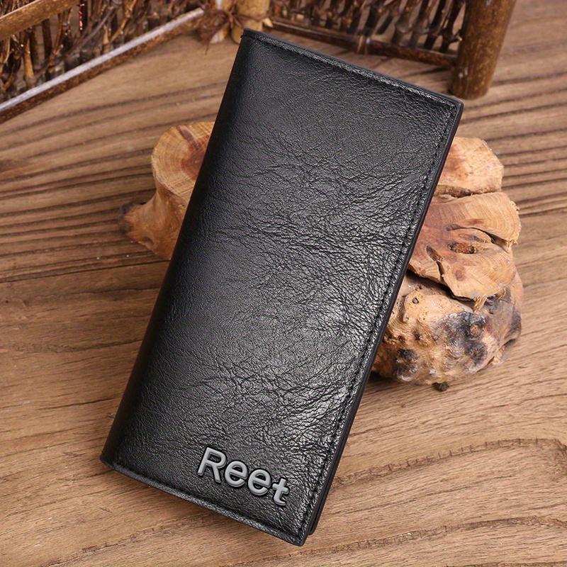 

Men s Wallet Long Vintage Style Men s Card Bag Wallet Card Bag Soft Multi Card Space Large Capacity - For Men - Suitable for Everyday Use чёрный