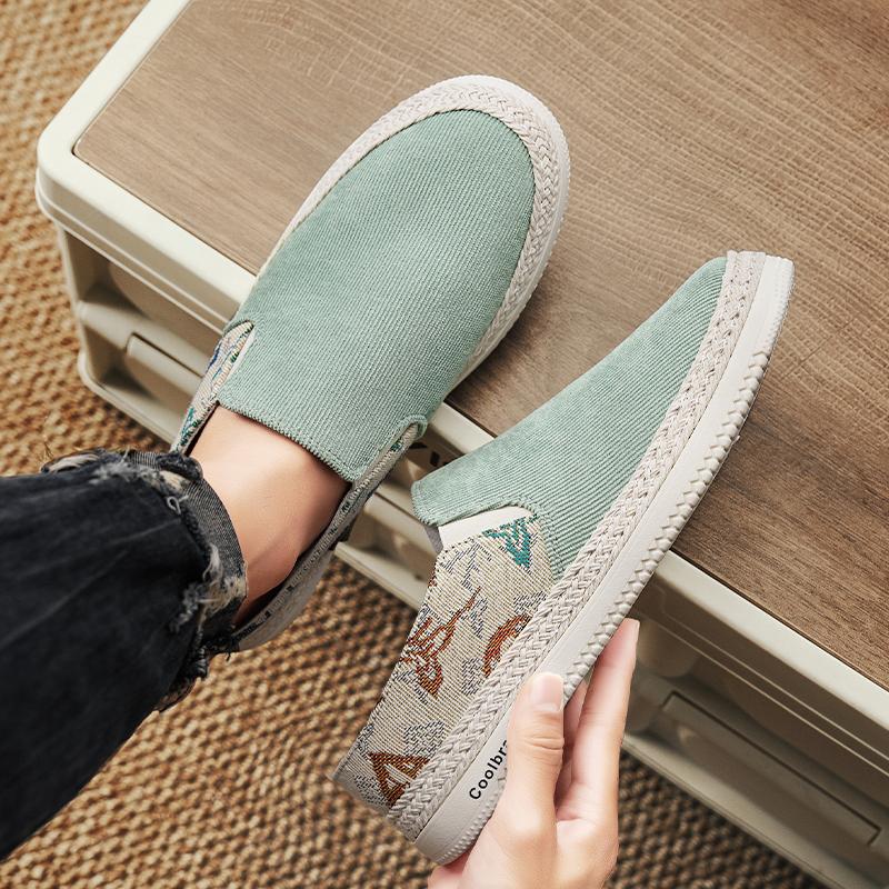 Men's summer canvas slip-on half slippers shoes men's casual slippers lazy fashion flats shoes men loafers Breathable Slippers