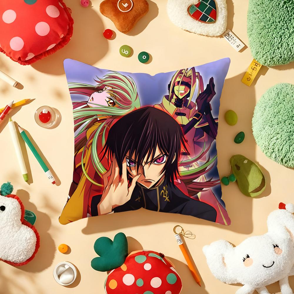 Code G-Geass Z-Zero Anime Cushion Cover Plush Fabric Soft Double-Sided Printed Sofa Warm Winter Home Gift Pillow Cover