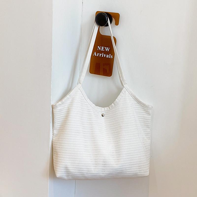 Минималистичная корейская холщовая сумка-тоут для повседневного использования, женская, большого объема бежевый