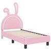 Children S Bed Frame with Headboard Pink 70 X 140 Cm PU