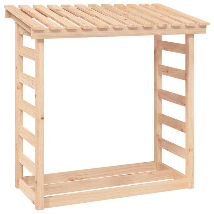 822437 vidaXL Firewood Rack 108x64.5x110 Cm Pine Wood