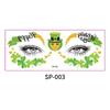 New St. Patrick's Day glitter makeup face stickers, Irish holiday party carnival tattoo stickers