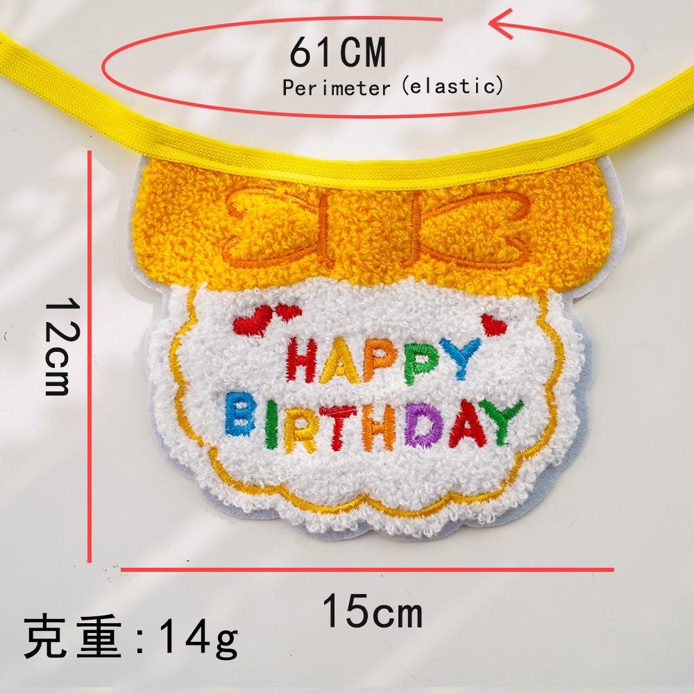 Pet Ins Wind Birthday Saliva Towel Cat Bib Scarf Dog Cat Hat