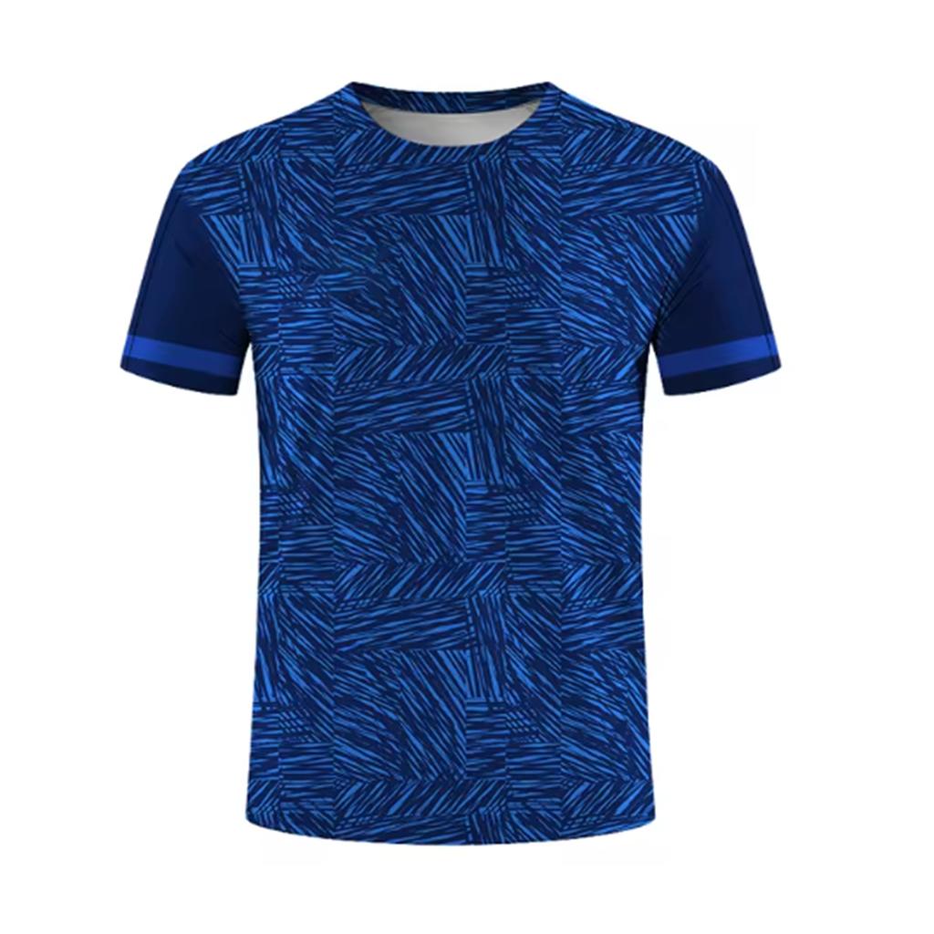 Men's 3D printed striped print breathable casual comfortable loose men's clothing sports T-shirt