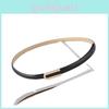 Thin Leather Pu Womens Waist Belt Metal Buckle Trousers Jeans Decoration With