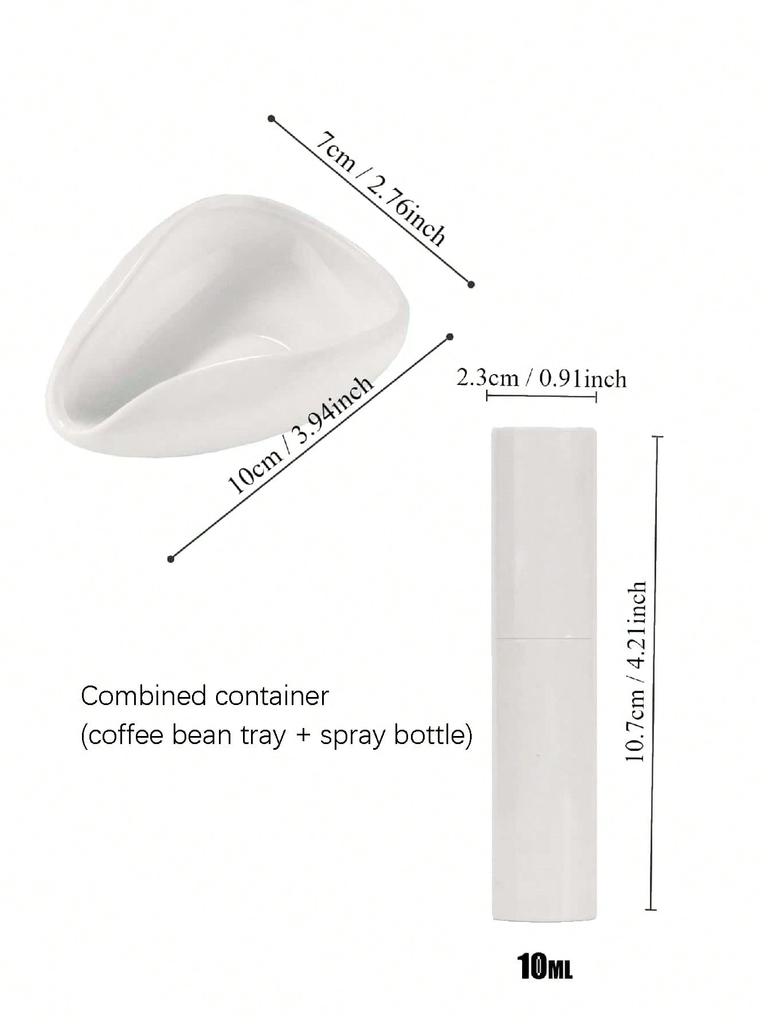 1pcs Coffee Beans Dosing Measuring Tray Coffee Tea Leaves  measuring spoon for coffee weighing plate White porcelain tea dispens