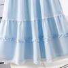 Spring/Summer Balletcore Midi Skirt for Women - Soft Slim-Fit Lace Trim Tiered Cake Skirt