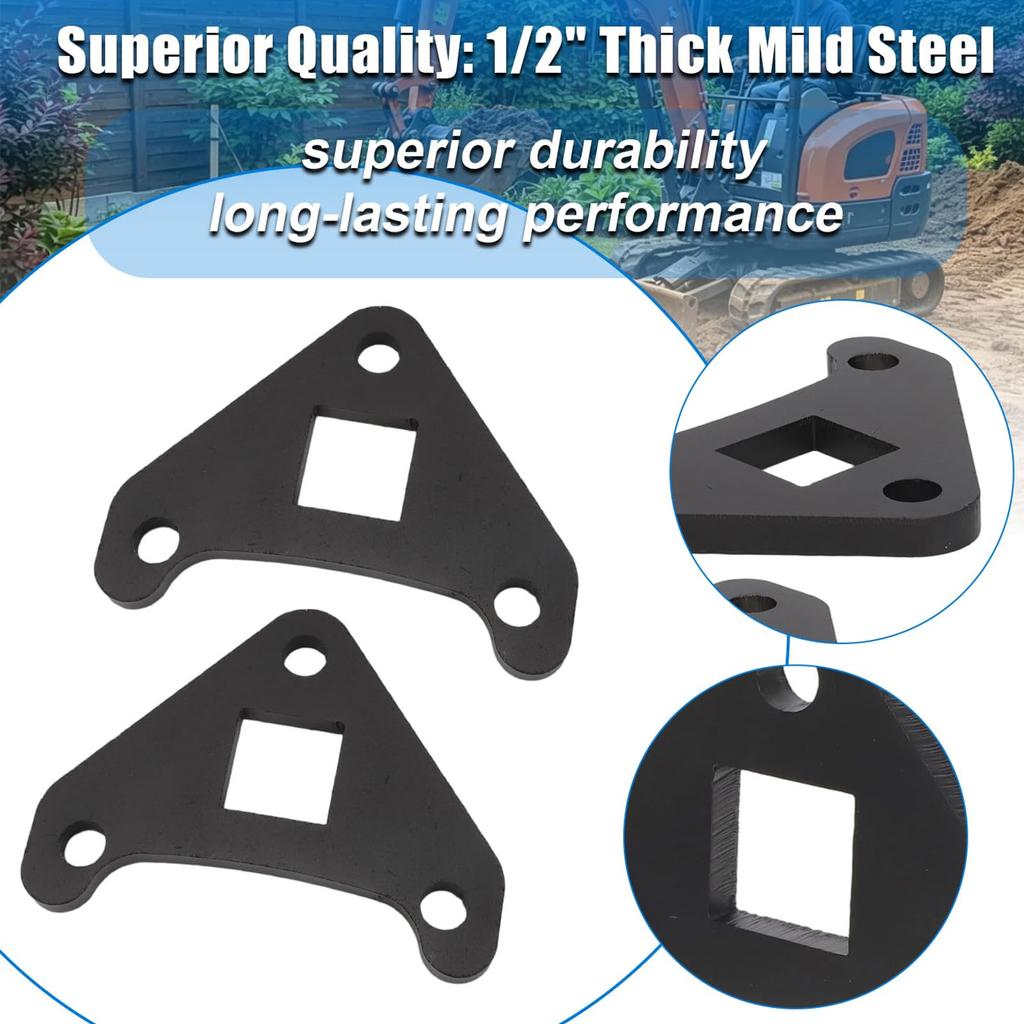 2Pcs Drive Motor Reinforcement Brackets for 1 to 2 Ton Mini Excavator 1 2 Inch Heavy Steel Flange Plate Bracket Welded