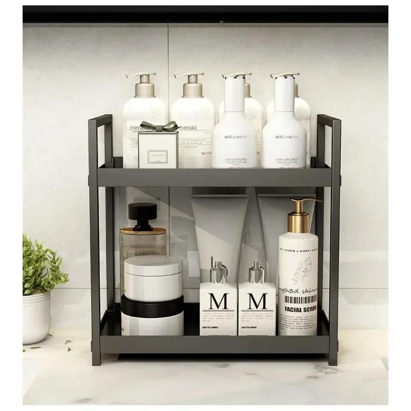 Cosmetics Storage Box, Double-layer Storage Rack, Kitchen Storage Rack, Bathroom Countertop, Dressing Table Rack