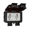 Waterproof Power Socket European Style IP66 Waterproof Socket 16A Two Pin Socket 220V Wall Socket Industrial Power Strip Outdoor Dustproof and Waterp