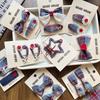 Retro Plaid Red Bow Hair Clip for Children - College & Korean Style Hair Accessory
