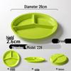 Melamine Round 3-Compartment Deep Canteen Plate
