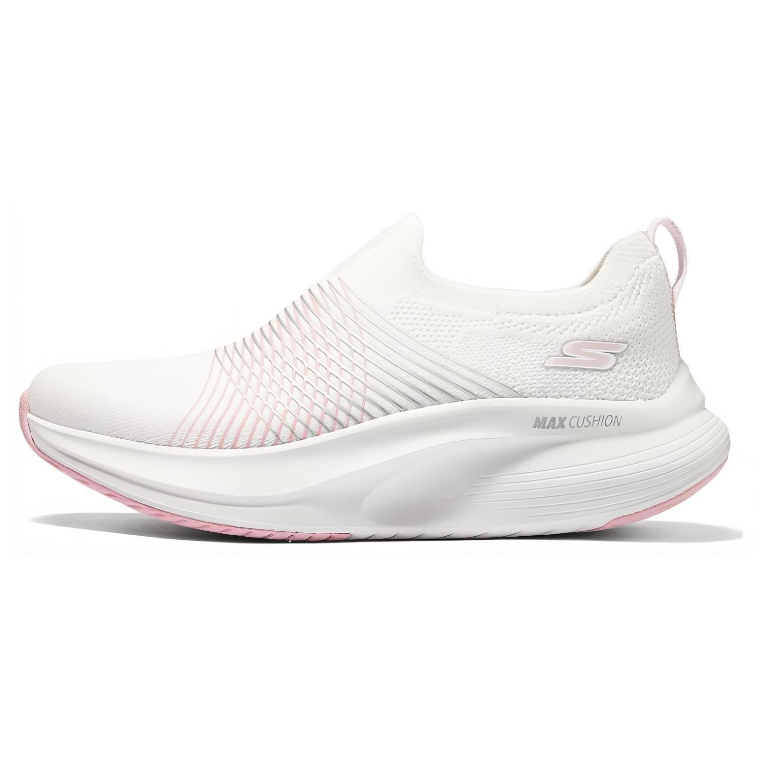 Skechers Go Walk Max Тканевые Модные Прочные Упругие Низкие Повседневные Кроссовки Женские Бело-Розовые 125052-WPK 39