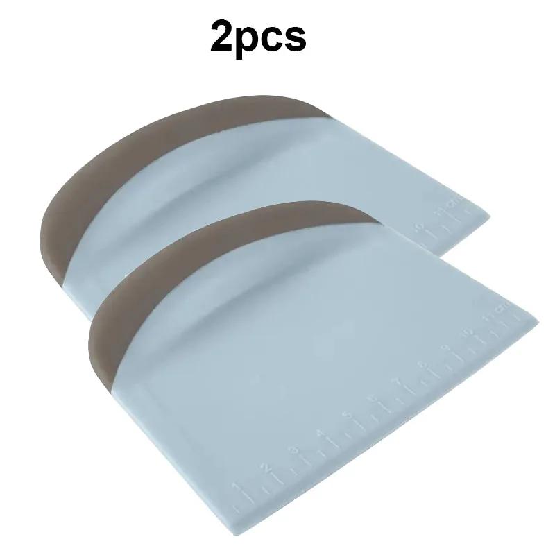 Teigschaber mit Messmarkierungen 1/2 Stück Flexibles Mehrzweck-Küchen-Gebäckschneider Werkzeug Bankabzieher für Brotteig Kuchen