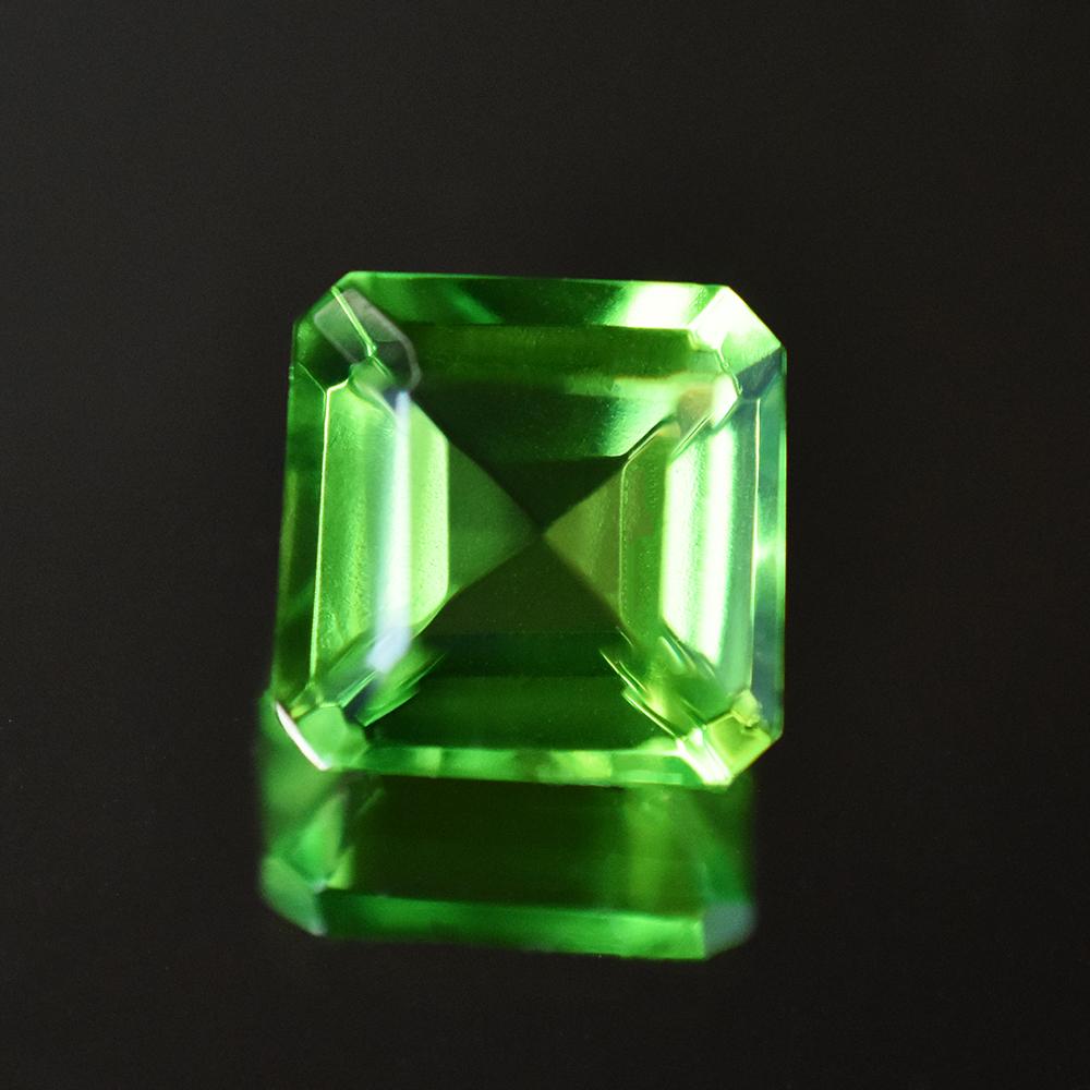 Natural Green Peridot 6.75 Ct CERTIFIED Square Shape Rare Loose Gemstone