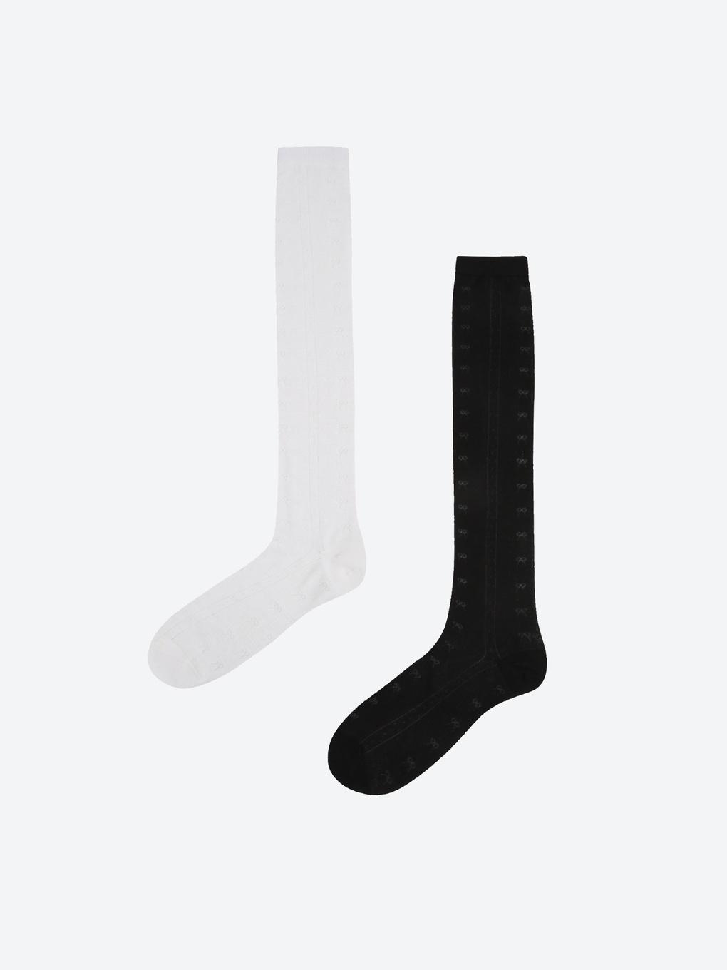 

Ribbon Pattern See-Through Knee Socks HPAO5EA803