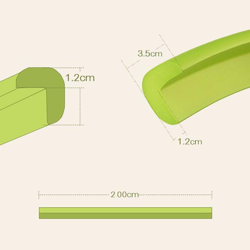 

White L-shaped safety strip for children