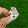 Natural Moonstone Gemstone Stackable Adjustable Ring 925 Silver For Women