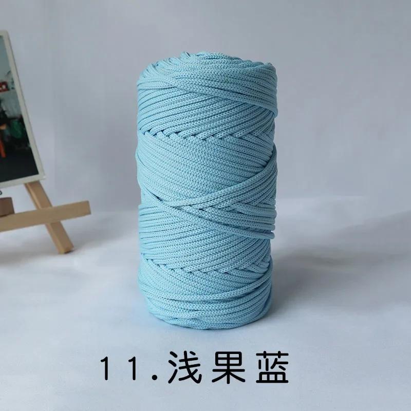 300g/4mm Polyester Nylon Mischgarn Große Rolle Runder Hohlfaden DIY Handgewebtes Wandteppich Dekorationsgarn Häkelstrang