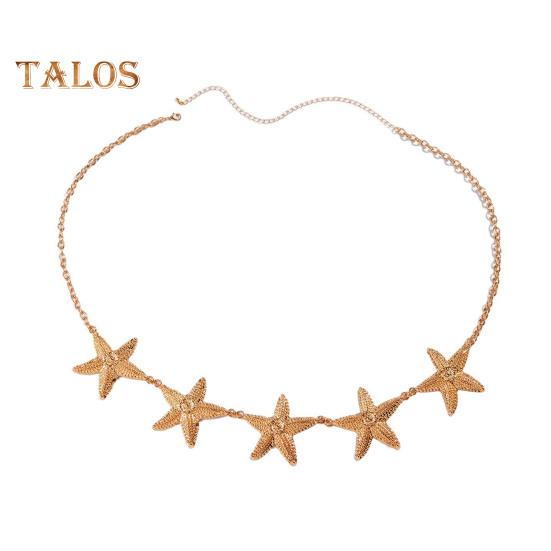 

Цепочка на талию с морской звездой, регулируемая длина, сплав, бохо, стиль серфера, украшения для тела, отпуск, пляж, бикини, цепочка для тела золотистый