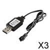3xRC Model Battery Charger Cable 4.8V 250mA USB Balance Fast Charging