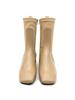 Nontheless Square Toe Sock Boots / Beige
