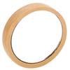 Portable Wood Mirror Wooden Handle Round for Cosmetic Makeup Clear Reflection with Smooth Edges
