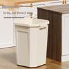 Extra Large Household Trash Bin with Lid for Kitchen, Bathroom, Hotel, or Outdoor Use