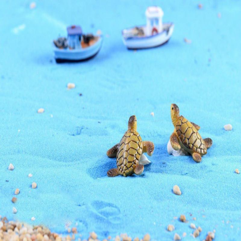 Sea Turtles Miniature Fairy Garden Home Houses Decoration Mini Craft Micro Landscaping Decor DIY