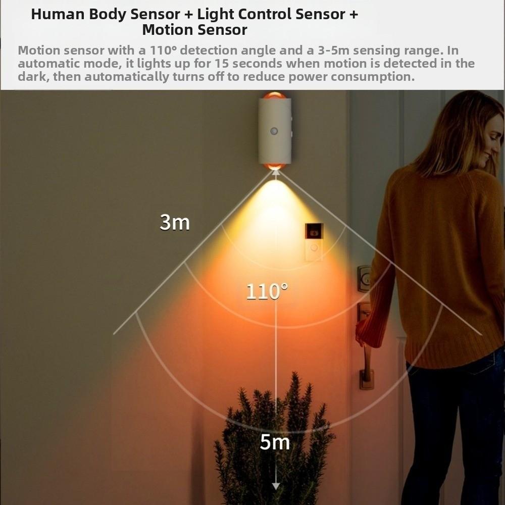 Human Sensing Motion Sensor Night Light RGB Color Changing Dimmable Function LED Closet Light Magnetic Mounting Portable