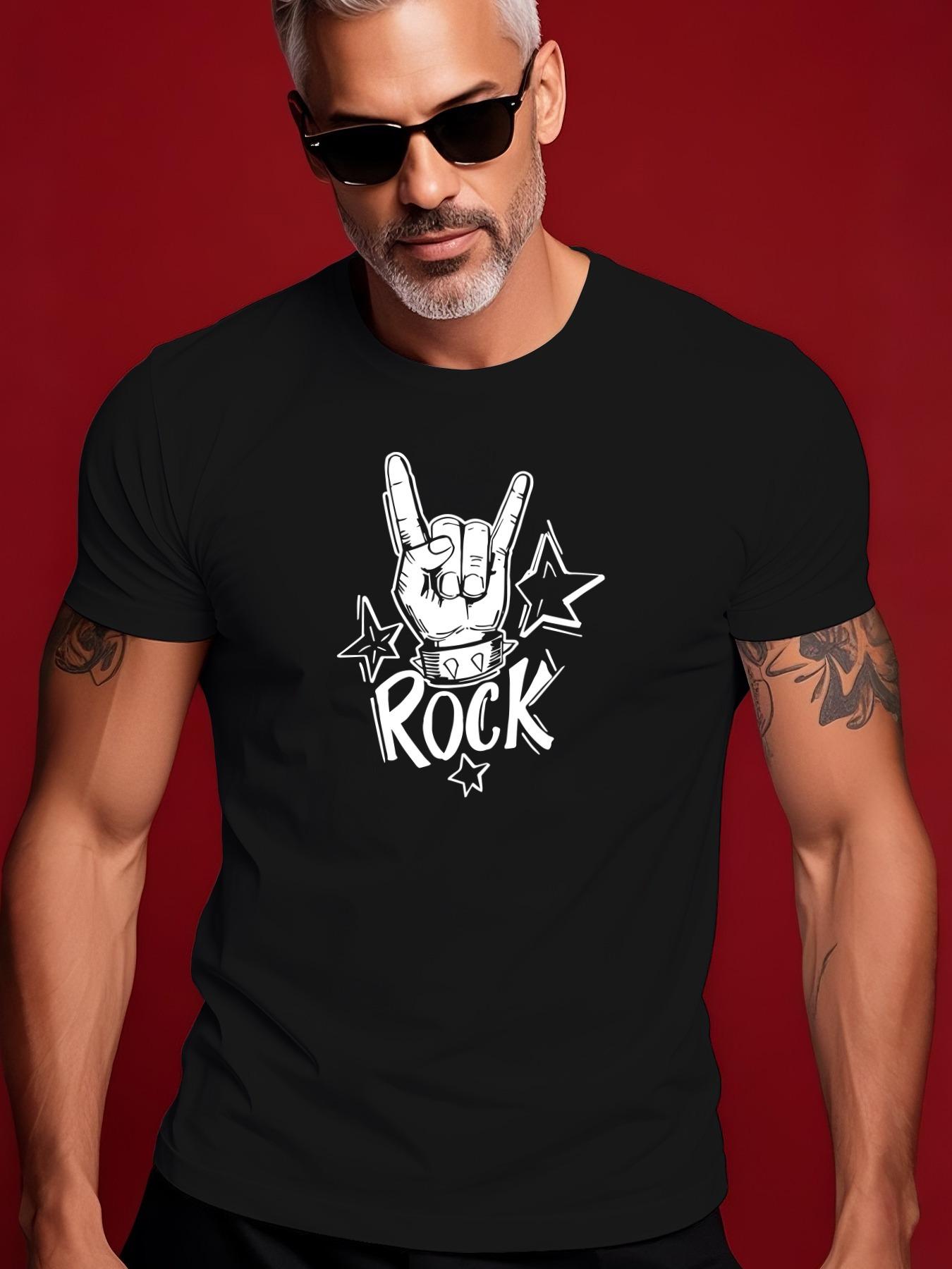 Rock Style Streetwear Summer Casual Round Neck Short Slee... XXXL