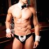 Sexy Men Mankini Thong Waiter Costume Cosplay Lingerie Bow Tie Underwear Set