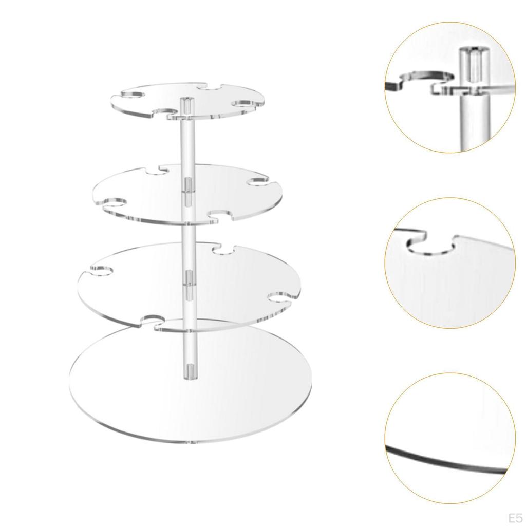 Acryl-Präsentationsständer für Weingläser mit abnehmbarem Champagnerflötenhalter für Veranstaltungen