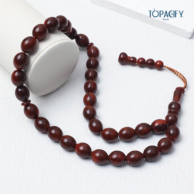 Oval 33-Bead Tasbih: Middle Eastern Prayer Beads