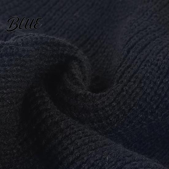 Knitted Winter Beanie Knit Hat 3-Holes Cold Solid Color Cycling Headgear Weather Insulated Thermal Outdoor