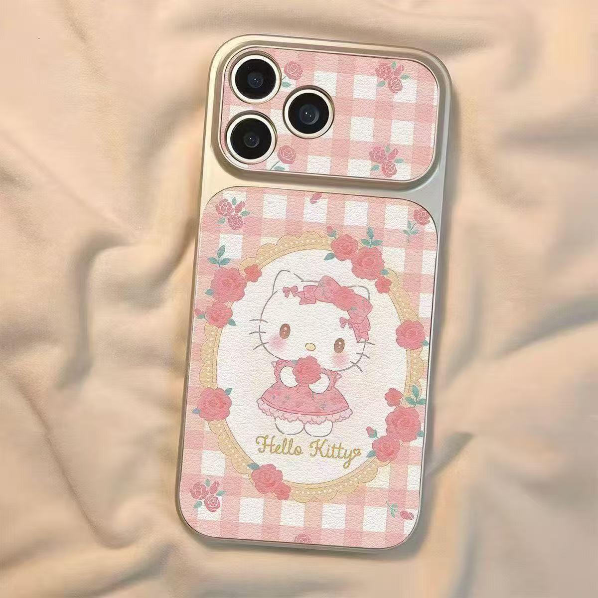 

Floral Leather Texture Phone Case for Apple 17 Pro Max/16 Pro/15/14 - Corning Glass Apple 17 Air