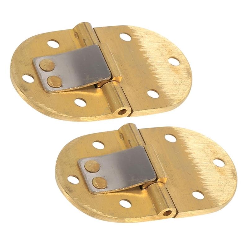 Pack of 2 Practical Sturdy Brass Butlers Tray Hinges with Screws Convenient Accessory for Furniture and Cabinets