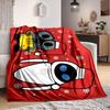 1Pc Christmas Robots Flannel Fleece Blanket Soft Warm Throw Blanket for Sofa Bed Couch Home Decor Lightweight Travel Nap Blanket Xmas Gift Q1754