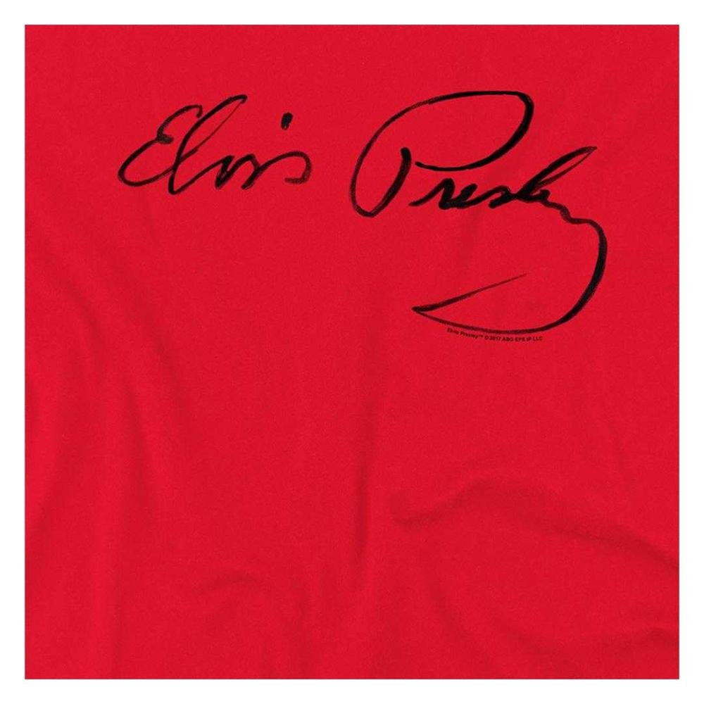 Elvis Presley Unisex Adult Signature Sketch T-Shirt