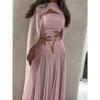 Spring Women's Sexy Chiffon Beaded Cape Evening Gown, European & American Style Formal Dress for Crossborder
