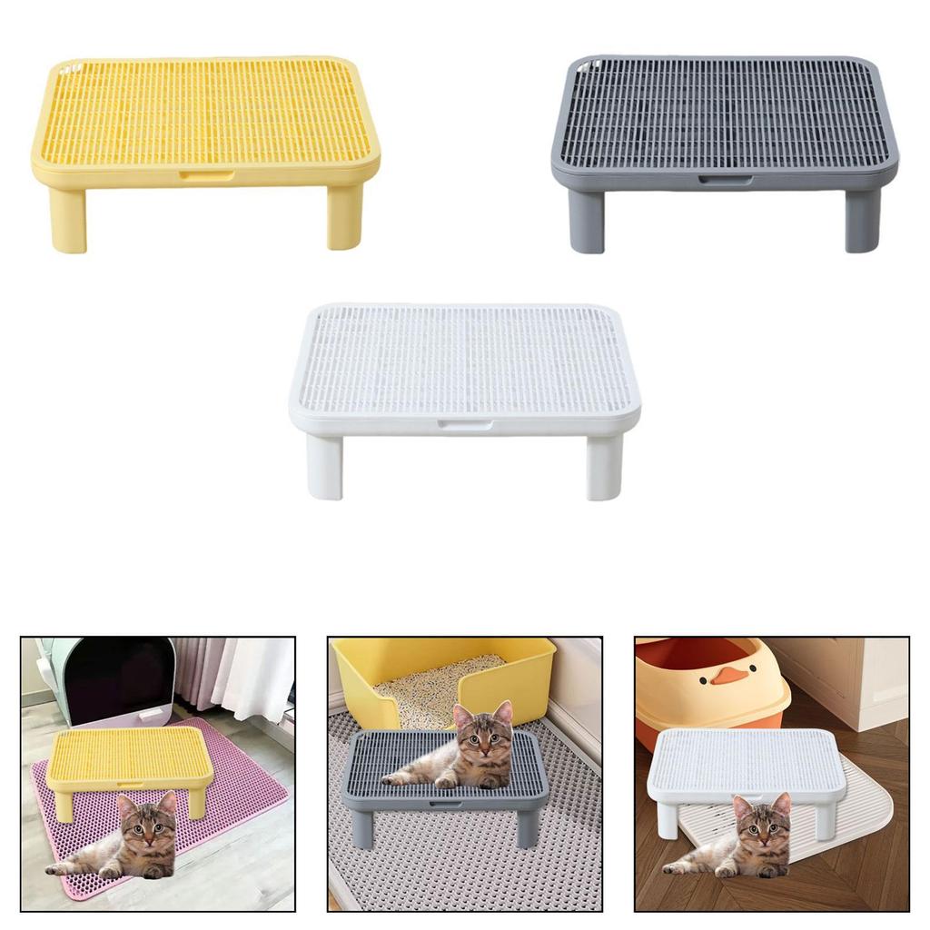 Cat Litter Box Step Easy Assembly Litter Trapper Durable Mat for Double Cat Litter Cabinet