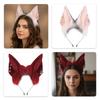 Accessori Orecchie di Gatto Orecchie in Finta Pelliccia Cerchietto per Capelli Fasce Pelose per Festa di Halloween ed Evento in Costume