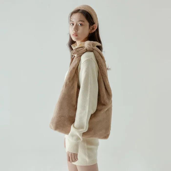 Fluffy Tie Eco Bag Large