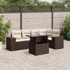 VidaXL Garden Furniture Set with Cushions 6 Pcs Brown Braided Resin 3269153