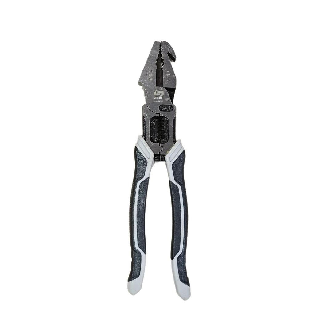 Jin Cheng 9" Multi-Functional Pliers: Wire Cutter, Stripper, Crimper, Nail Puller - One Tool, Many Uses