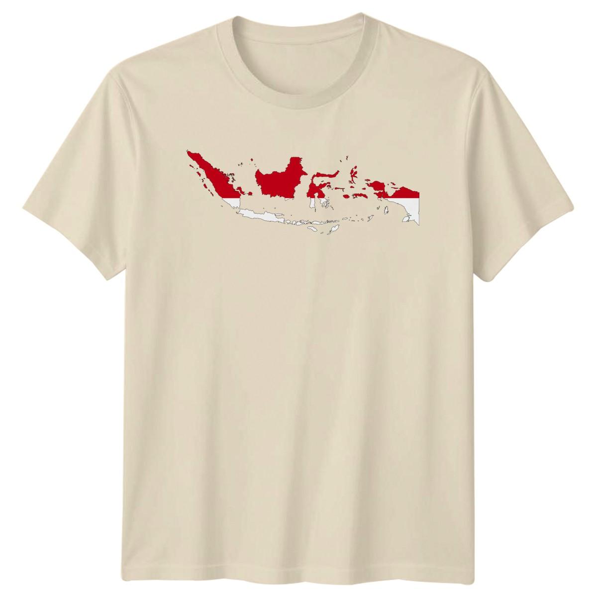 Indonesia Flag Map T-Shirt Geography Indonesia Gift For Him And Her XXXL